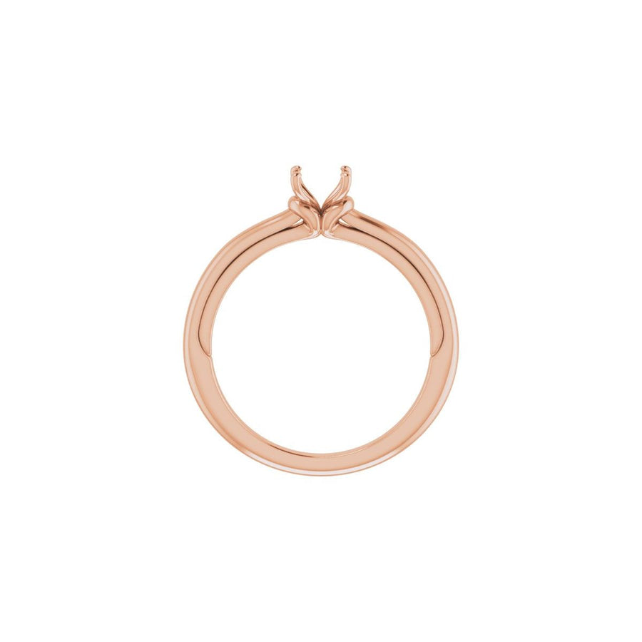 Square Solitaire Engagement Ring (4 X 4 Mm) Mounting - gallery - Series 123440