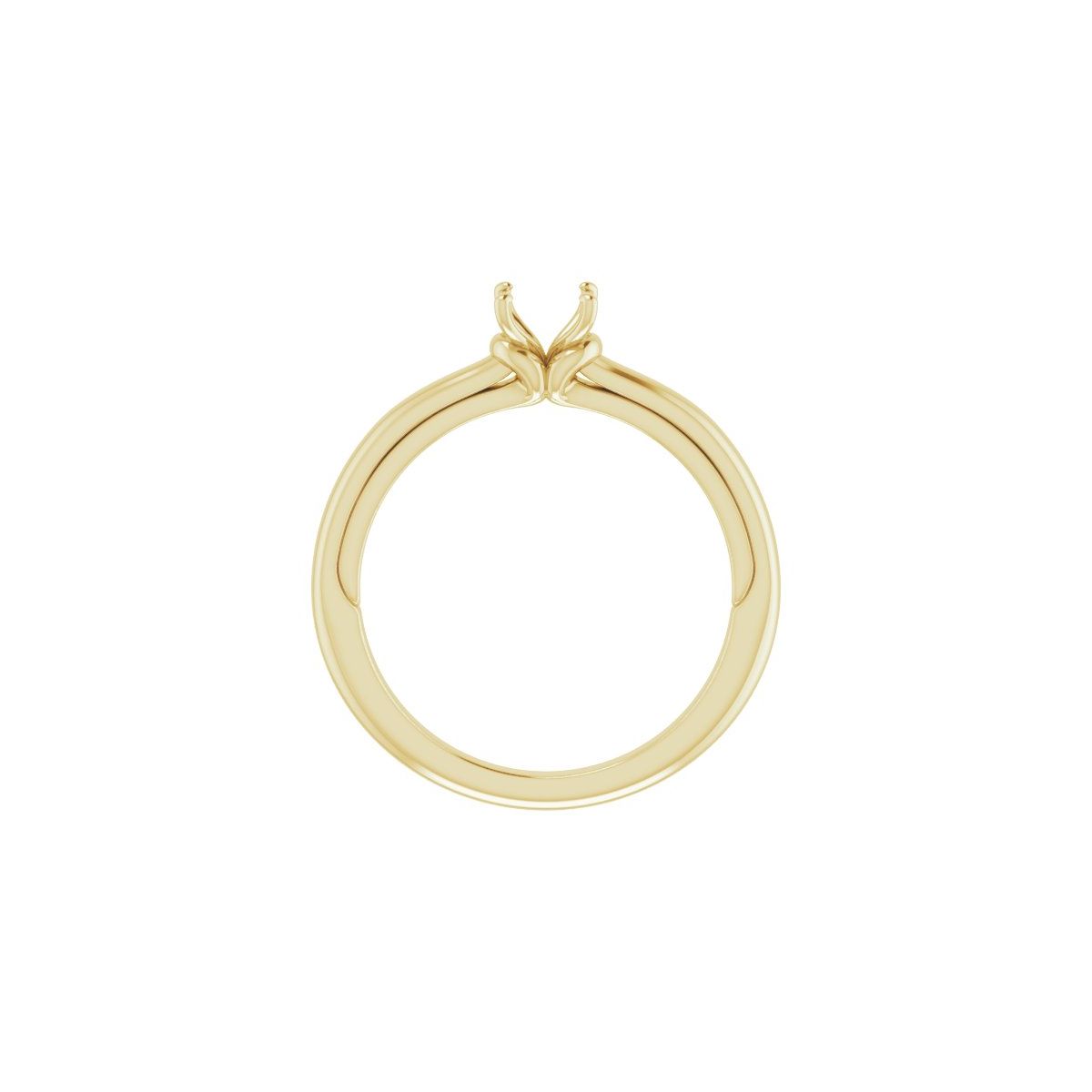 Square Solitaire Engagement Ring (4 X 4 Mm) Mounting - gallery - Series 123440