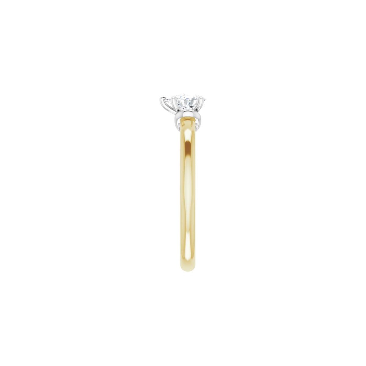 Pear Solitaire Engagement Ring (6 X 4 Mm) Mounting - gallery - Series 123440