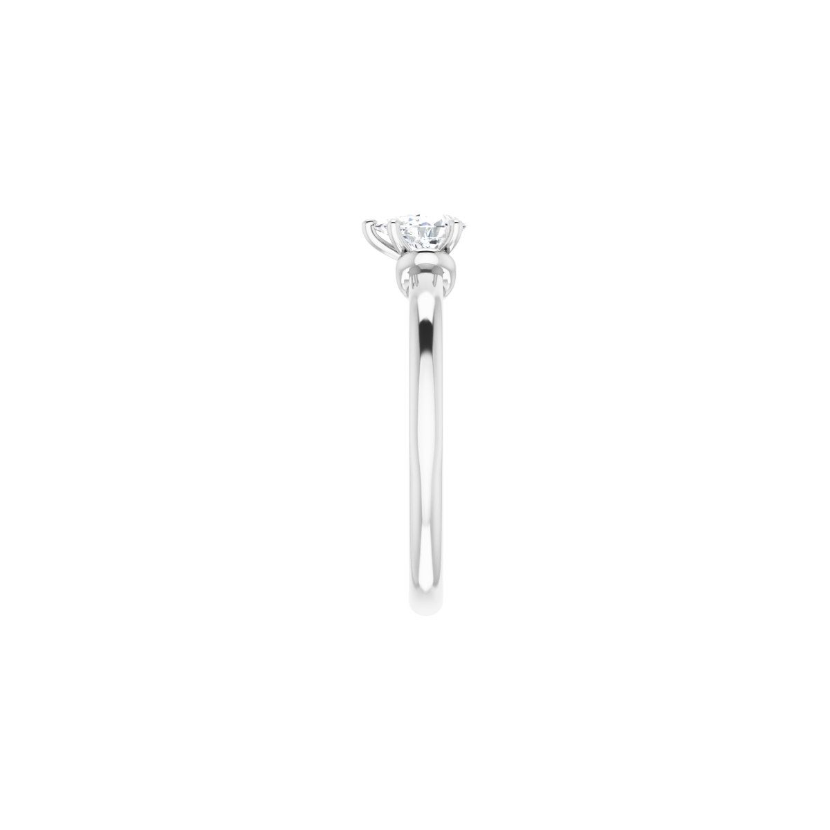 Pear Solitaire Engagement Ring (6 X 4 Mm) Mounting - gallery - Series 123440
