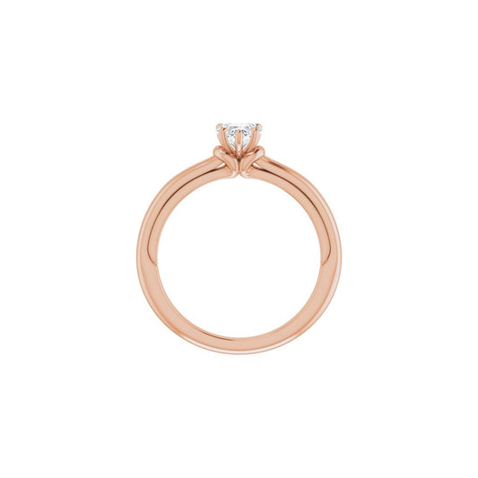 Heart Solitaire Engagement Ring (5 X 5 Mm) Mounting - gallery - Series 123440