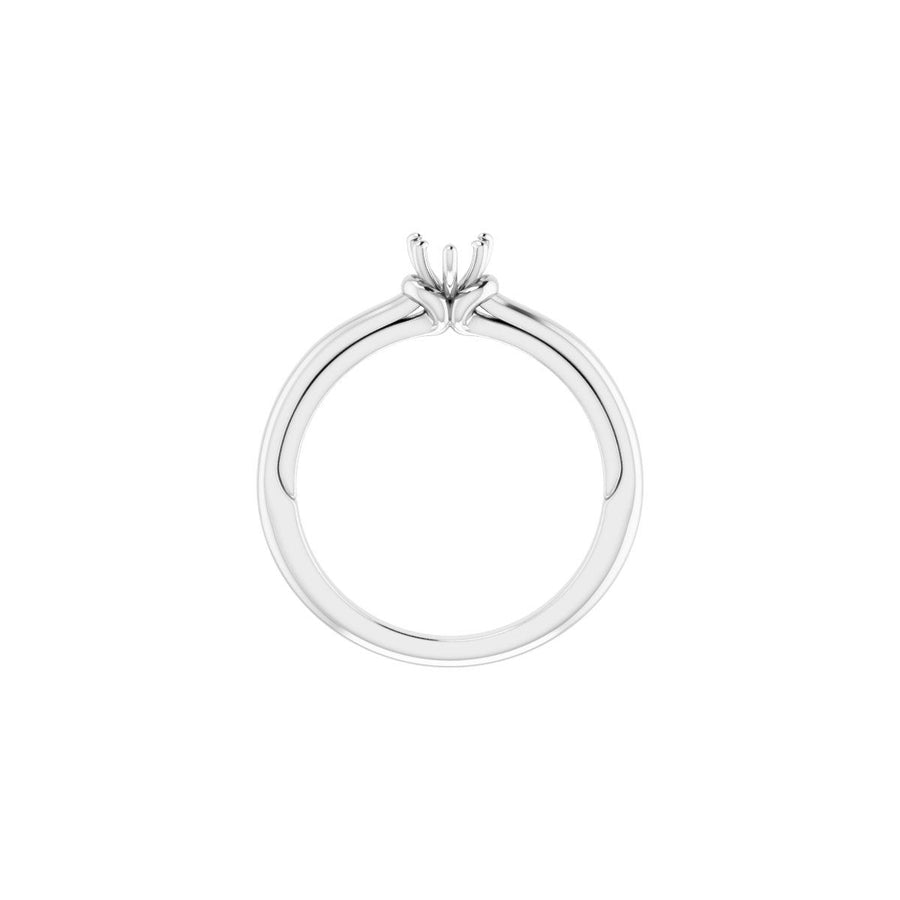 Heart Solitaire Engagement Ring (5 X 5 Mm) Mounting - gallery - Series 123440
