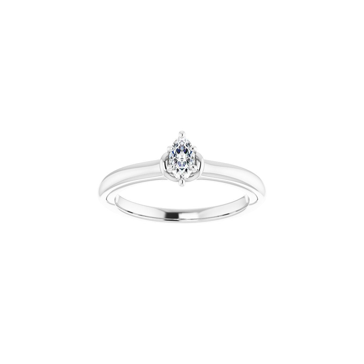 Marquise Solitaire Engagement Ring (6 X 3 Mm) Mounting - gallery - Series 123440