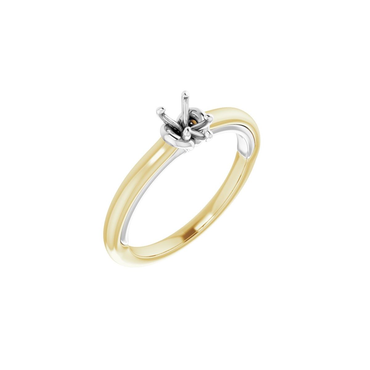 Pear Solitaire Engagement Ring (6 X 4 Mm) Mounting - gallery - Series 123440