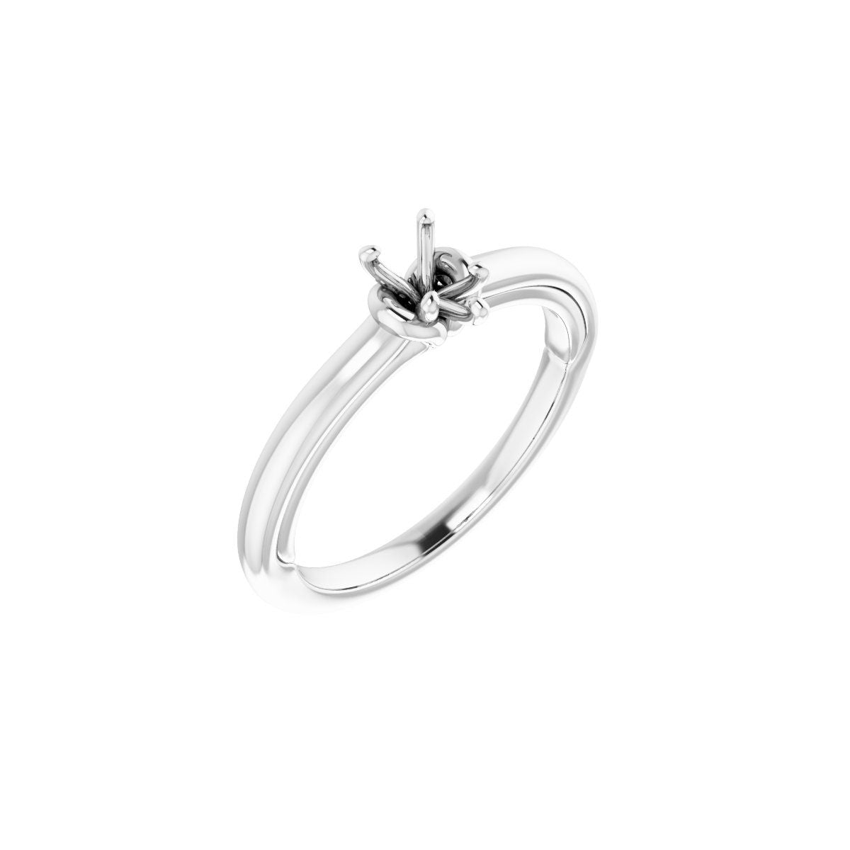 Pear Solitaire Engagement Ring (6 X 4 Mm) Mounting - gallery - Series 123440