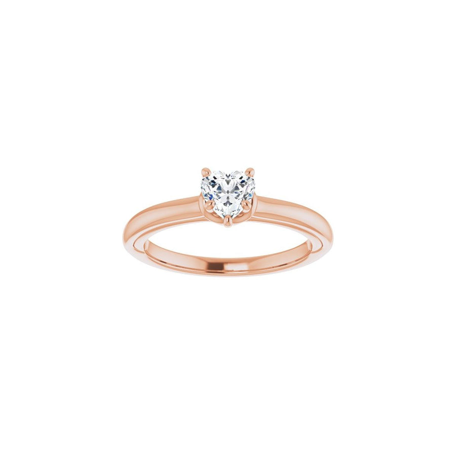 Heart Solitaire Engagement Ring (5 X 5 Mm) Mounting - gallery - Series 123440