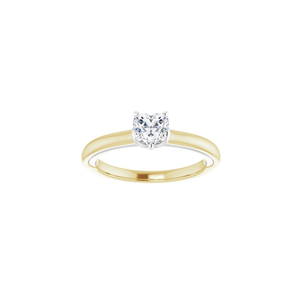 Heart Solitaire Engagement Ring (5 X 5 Mm) Mounting - gallery - Series 123440