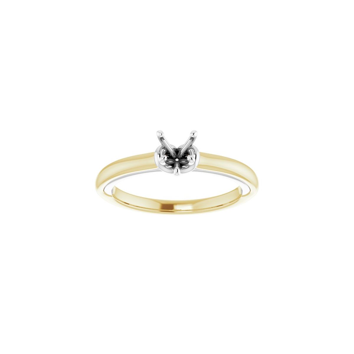 Heart Solitaire Engagement Ring (5 X 5 Mm) Mounting - gallery - Series 123440