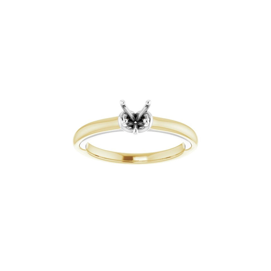 Heart Solitaire Engagement Ring (5 X 5 Mm) Mounting - gallery - Series 123440