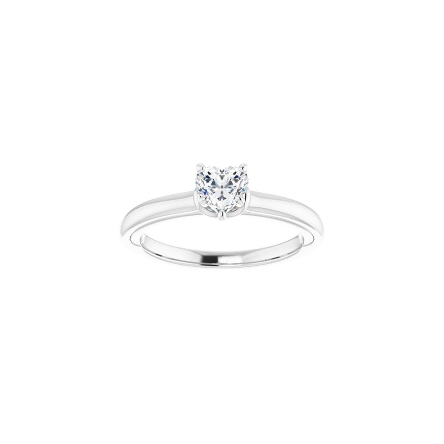 Heart Solitaire Engagement Ring (5 X 5 Mm) Mounting - gallery - Series 123440