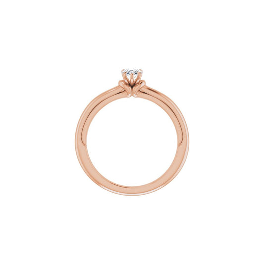 Pear Solitaire Engagement Ring (6 X 4 Mm) Mounting - gallery - Series 123440