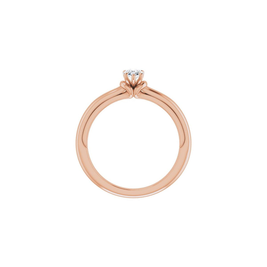 Pear Solitaire Engagement Ring (6 X 4 Mm) Mounting - gallery - Series 123440