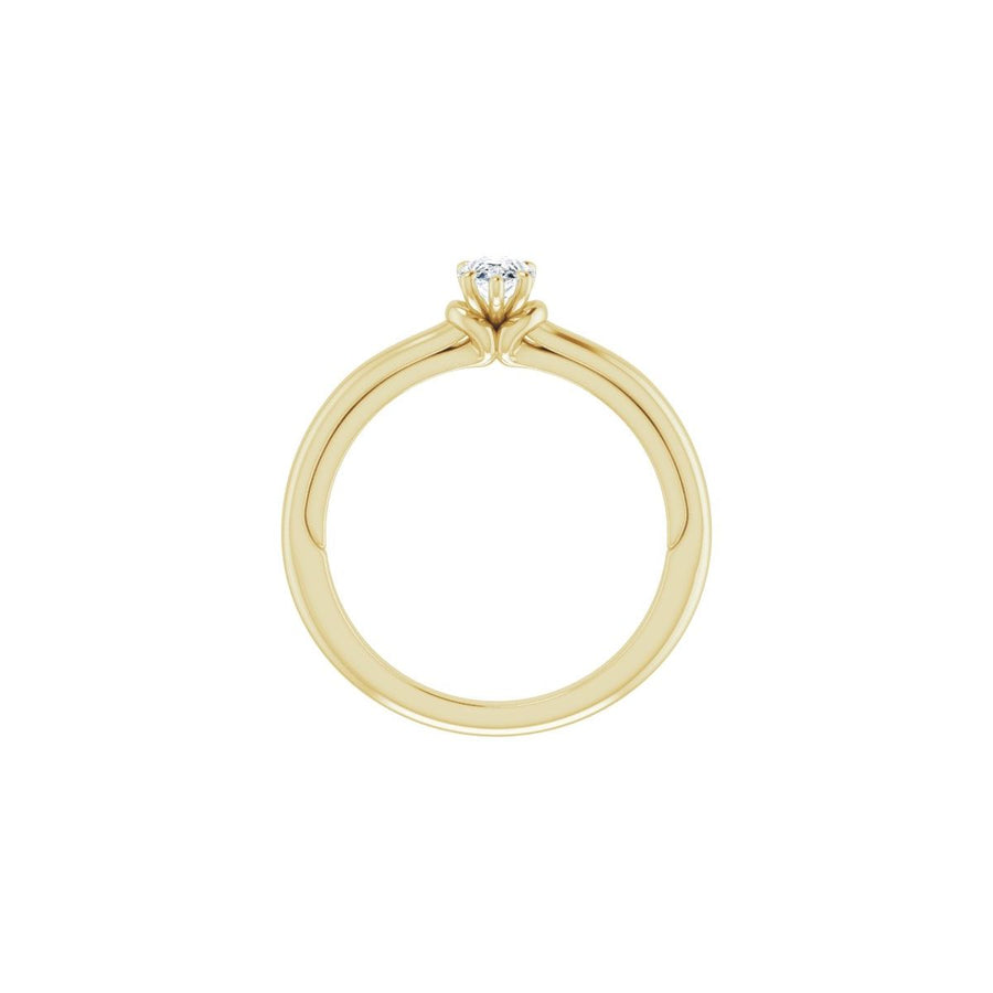 Pear Solitaire Engagement Ring (6 X 4 Mm) Mounting - gallery - Series 123440