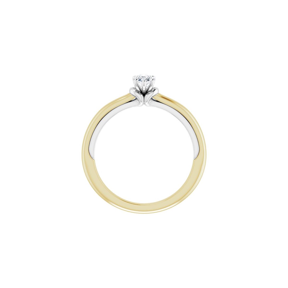 Pear Solitaire Engagement Ring (6 X 4 Mm) Mounting - gallery - Series 123440