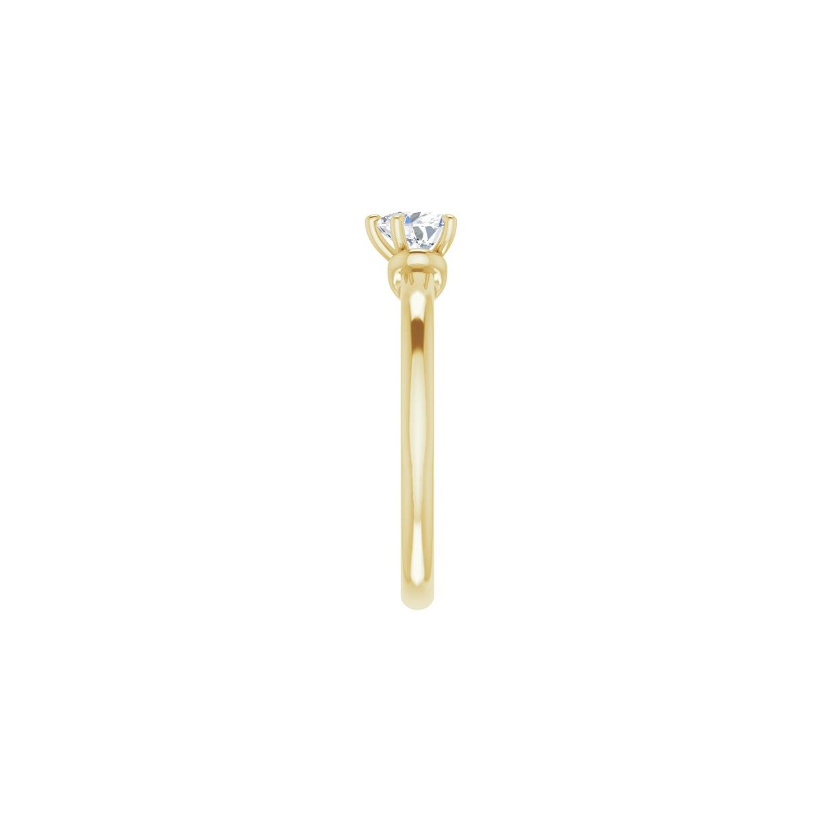 Heart Solitaire Engagement Ring (5 X 5 Mm) Mounting - gallery - Series 123440