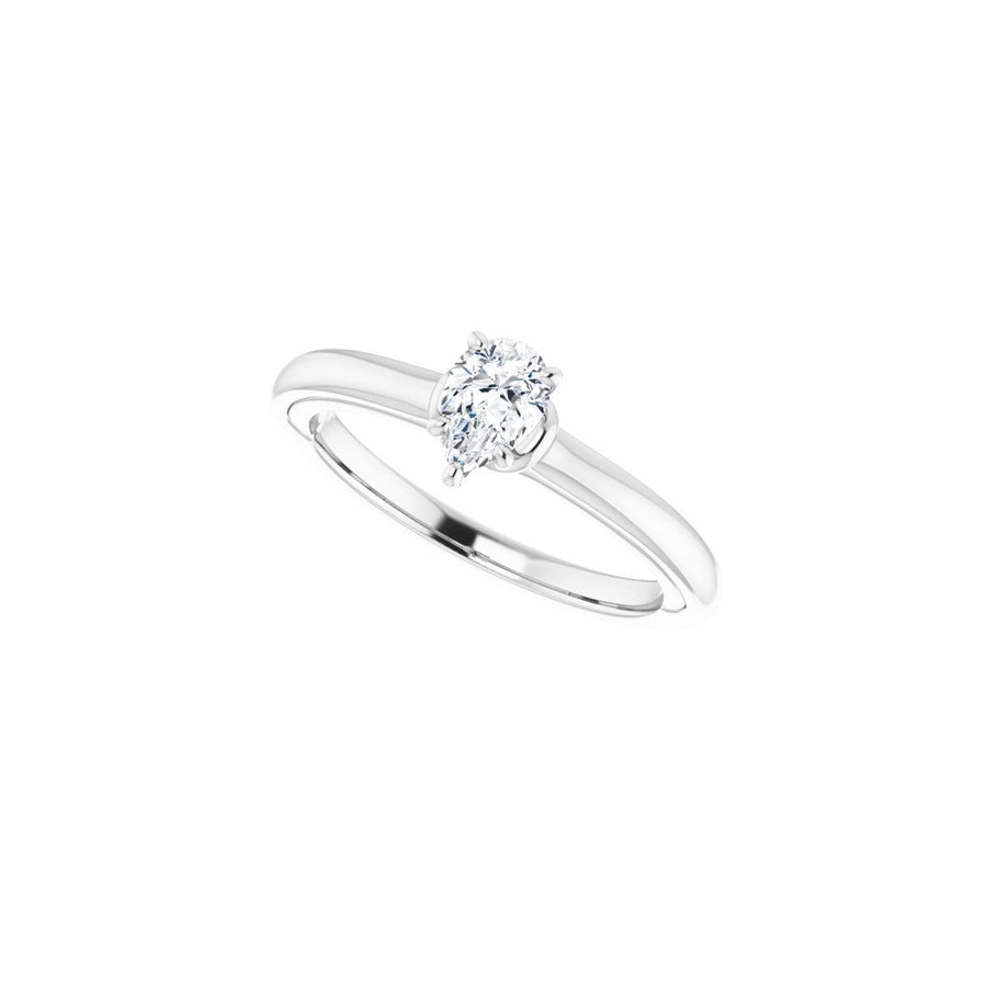 Pear Solitaire Engagement Ring (6 X 4 Mm) Mounting - gallery - Series 123440