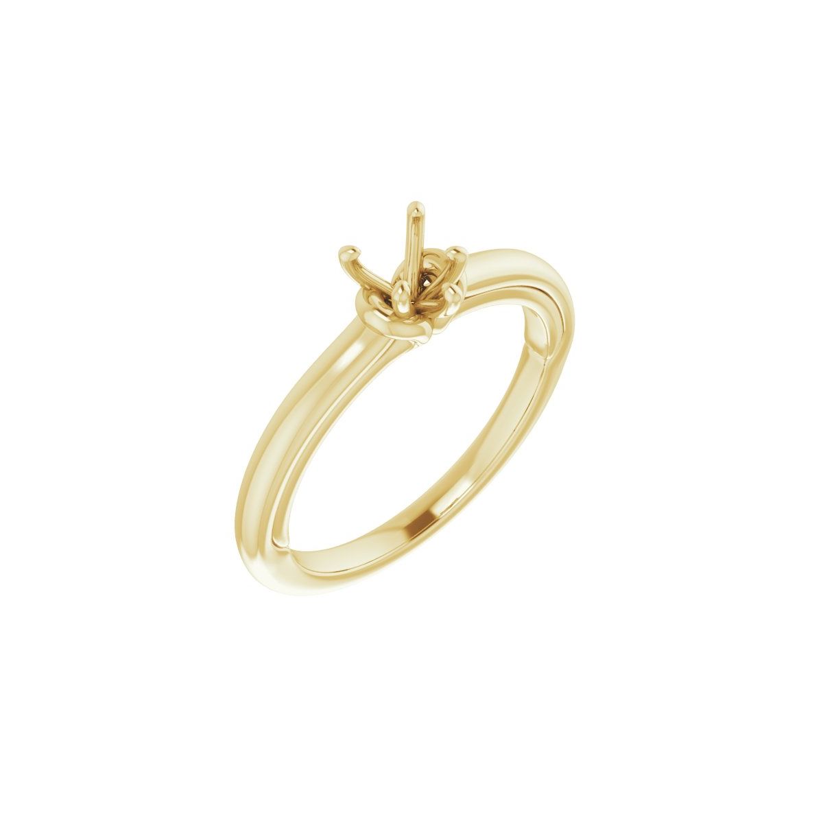 Heart Solitaire Engagement Ring (5 X 5 Mm) Mounting - gallery - Series 123440
