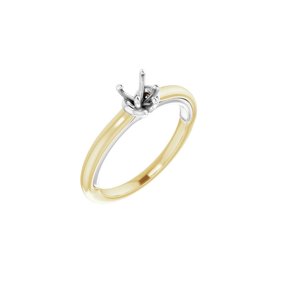Heart Solitaire Engagement Ring (5 X 5 Mm) Mounting - gallery - Series 123440