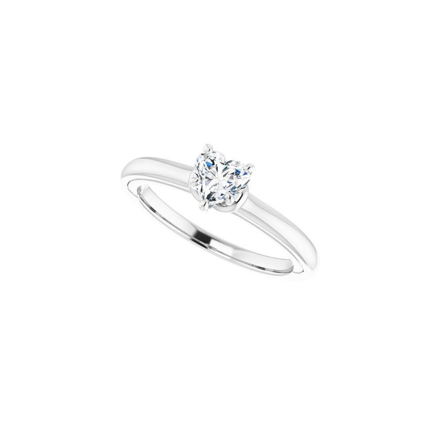 Heart Solitaire Engagement Ring (5 X 5 Mm) Mounting - gallery - Series 123440