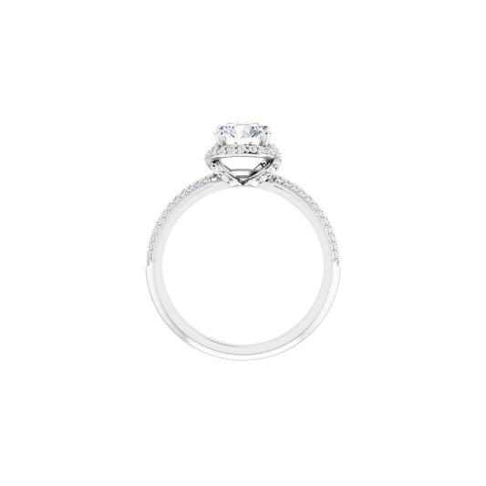Round Halo-Style Engagement Ring Semi-Mount - gallery - Series 123188