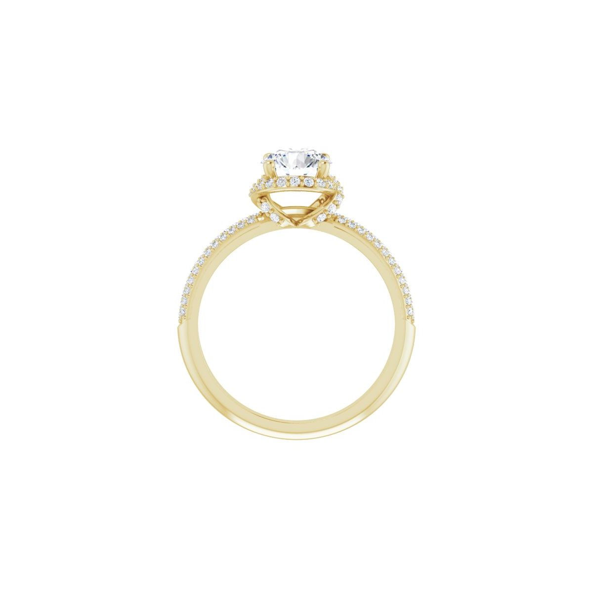 Round Halo-Style Engagement Ring Semi-Mount - gallery - Series 123188