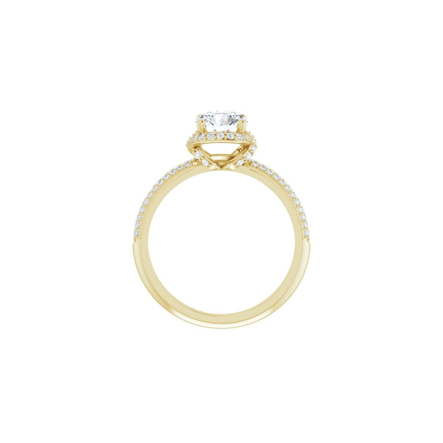 Round Halo-Style Engagement Ring Semi-Mount - gallery - Series 123188