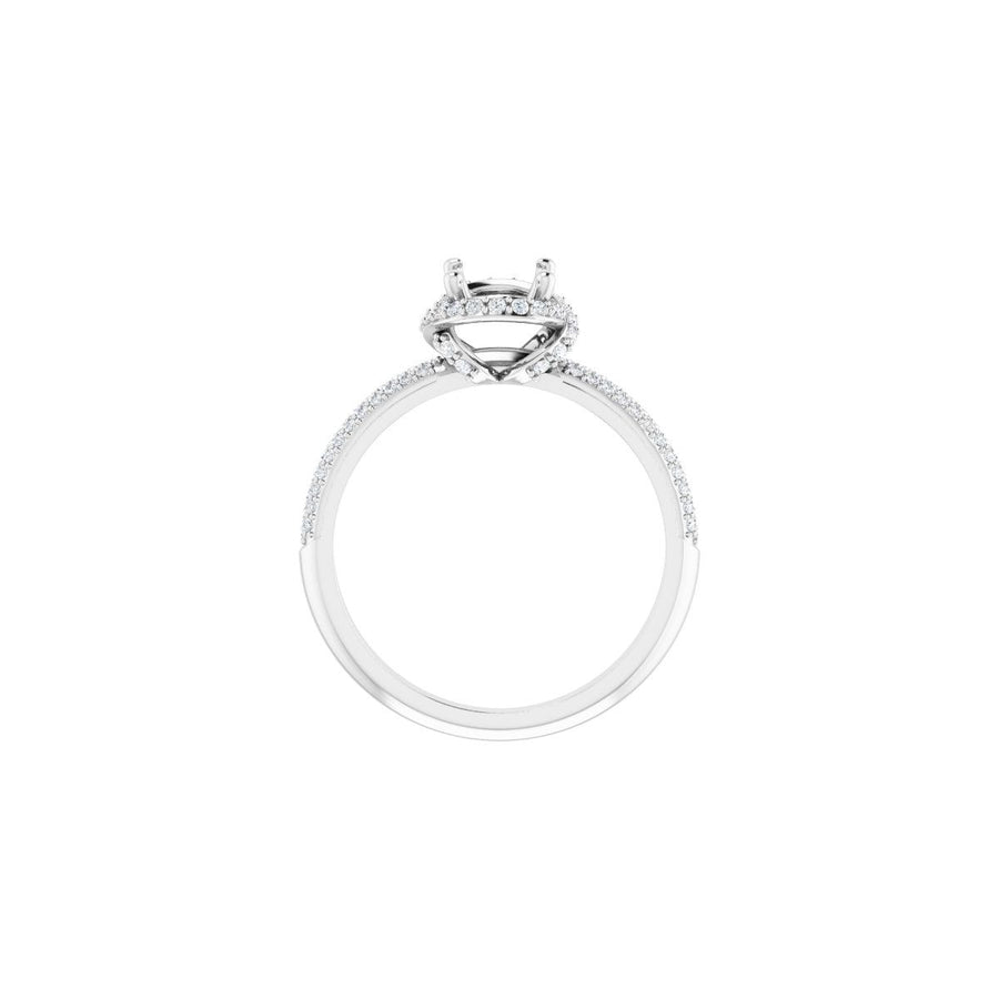 Round Halo-Style Engagement Ring Semi-Mount - gallery - Series 123188