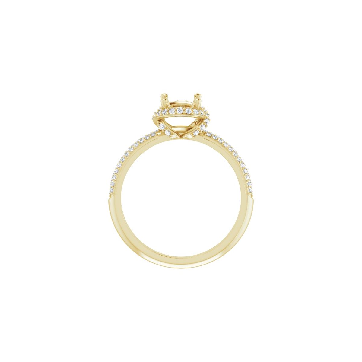 Round Halo-Style Engagement Ring Semi-Mount - gallery - Series 123188