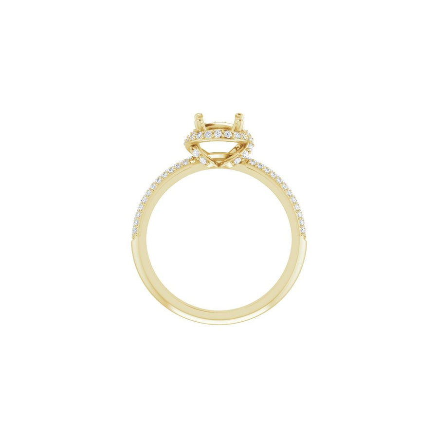 Round Halo-Style Engagement Ring Semi-Mount - gallery - Series 123188