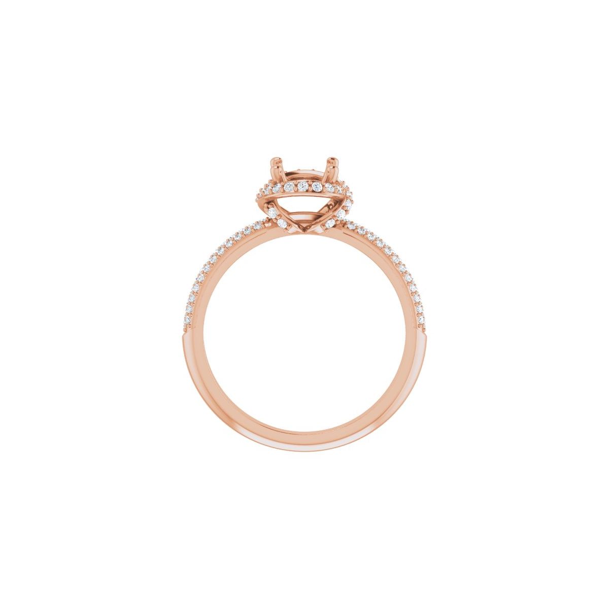 Round Halo-Style Engagement Ring Semi-Mount - gallery - Series 123188