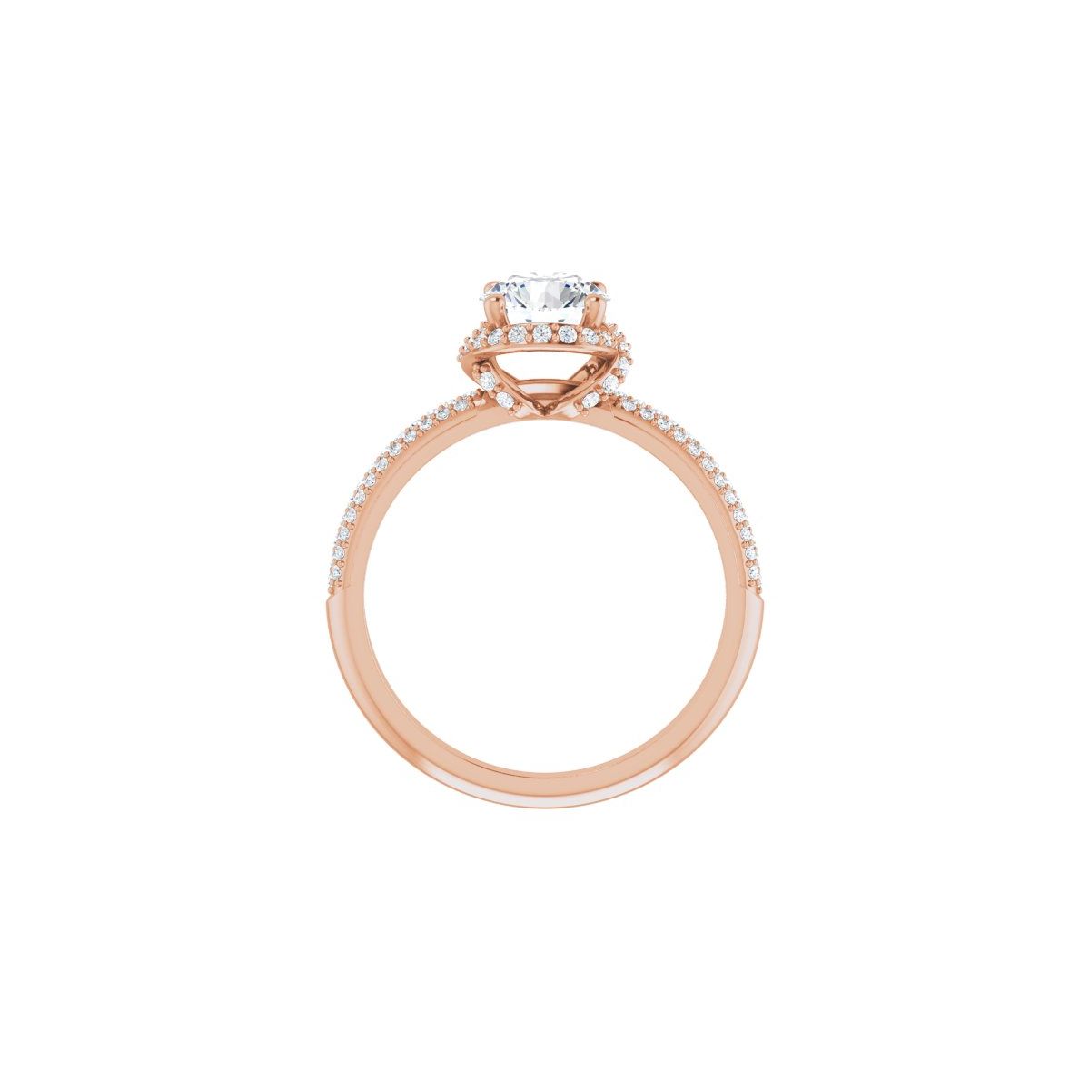 Round Halo-Style Engagement Ring Semi-Mount - gallery - Series 123188