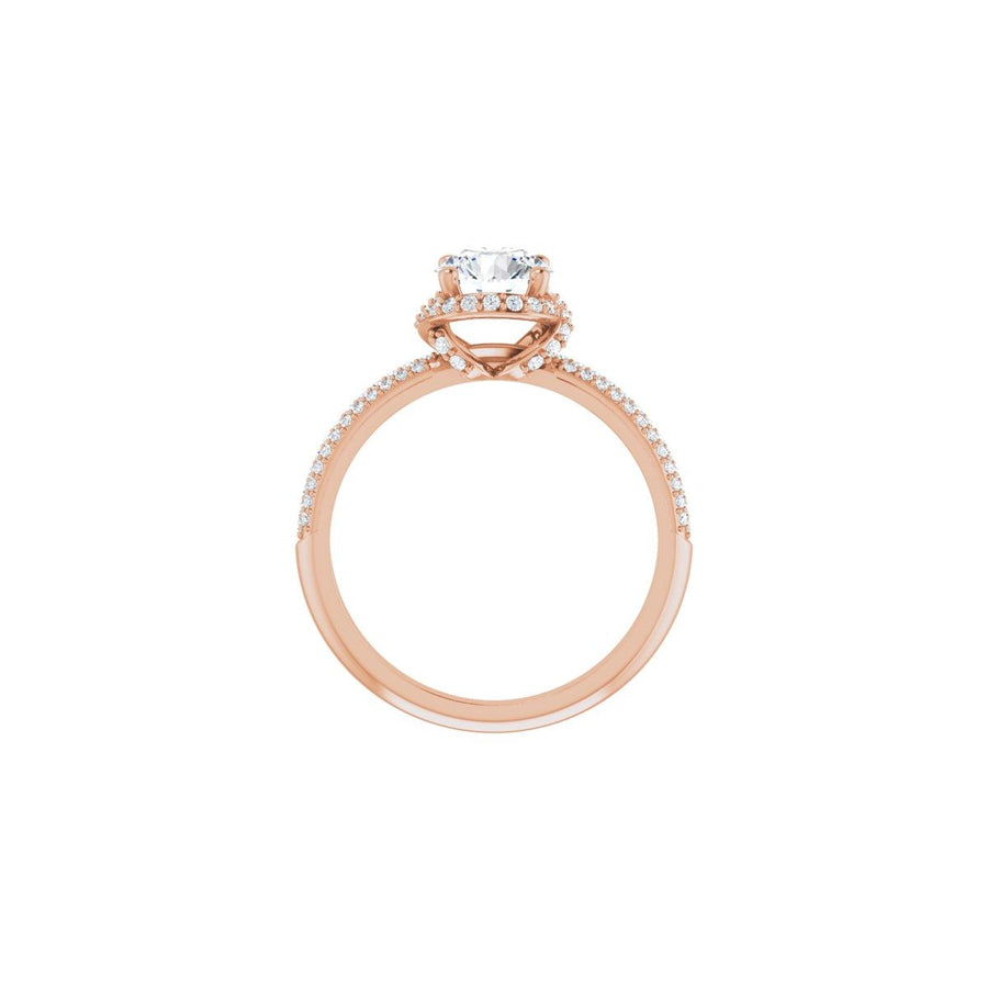 Round Halo-Style Engagement Ring Semi-Mount - gallery - Series 123188