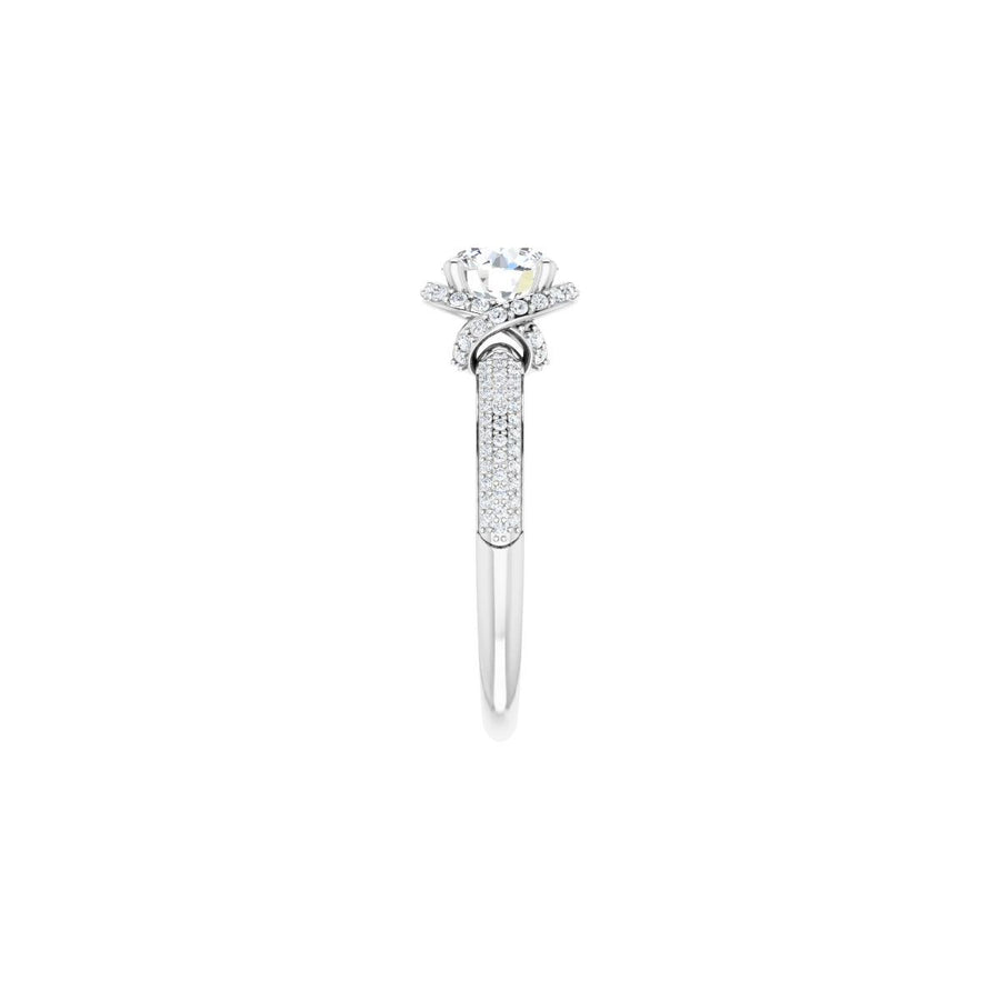 Round Halo-Style Engagement Ring Semi-Mount - gallery - Series 123188