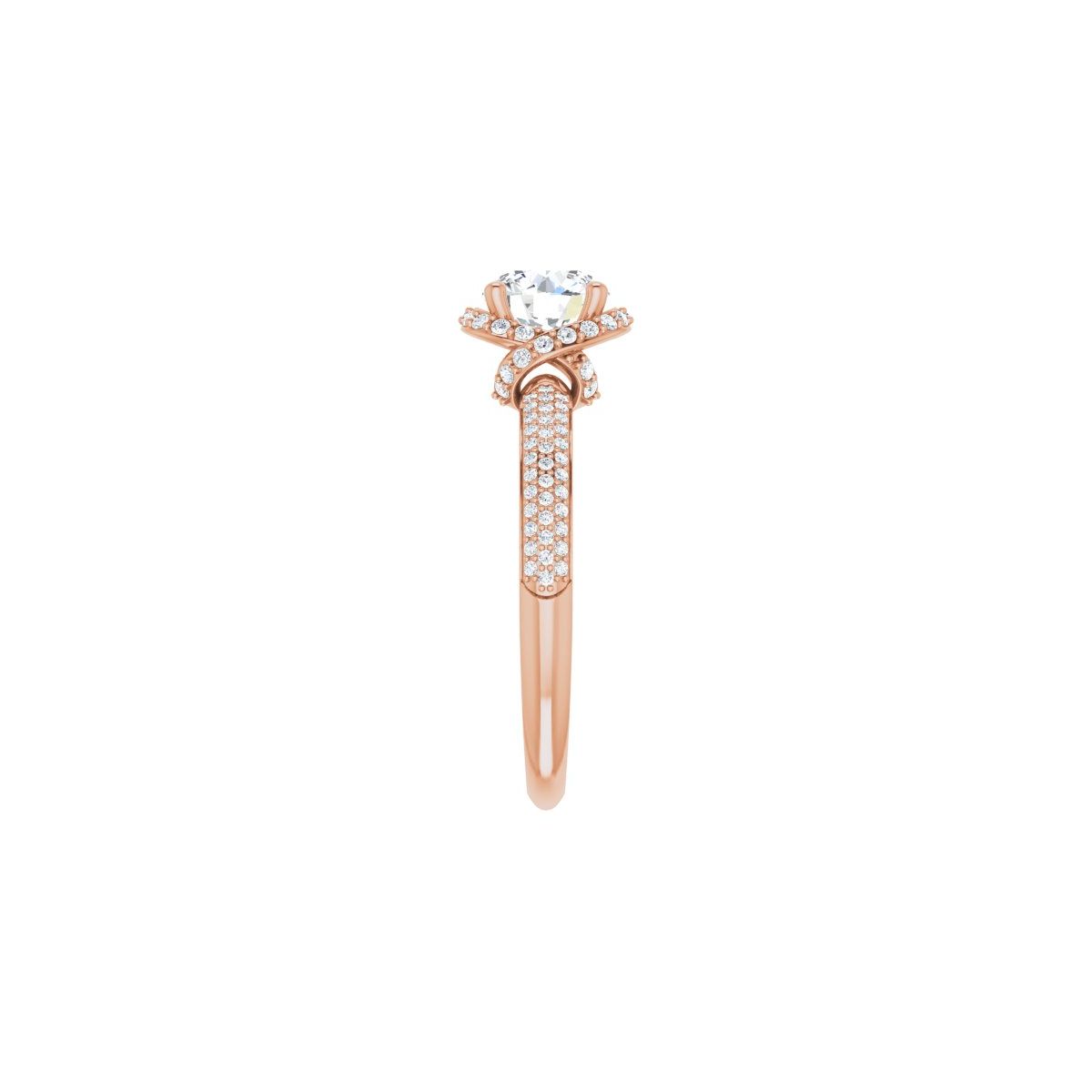Round Halo-Style Engagement Ring Semi-Mount - gallery - Series 123188