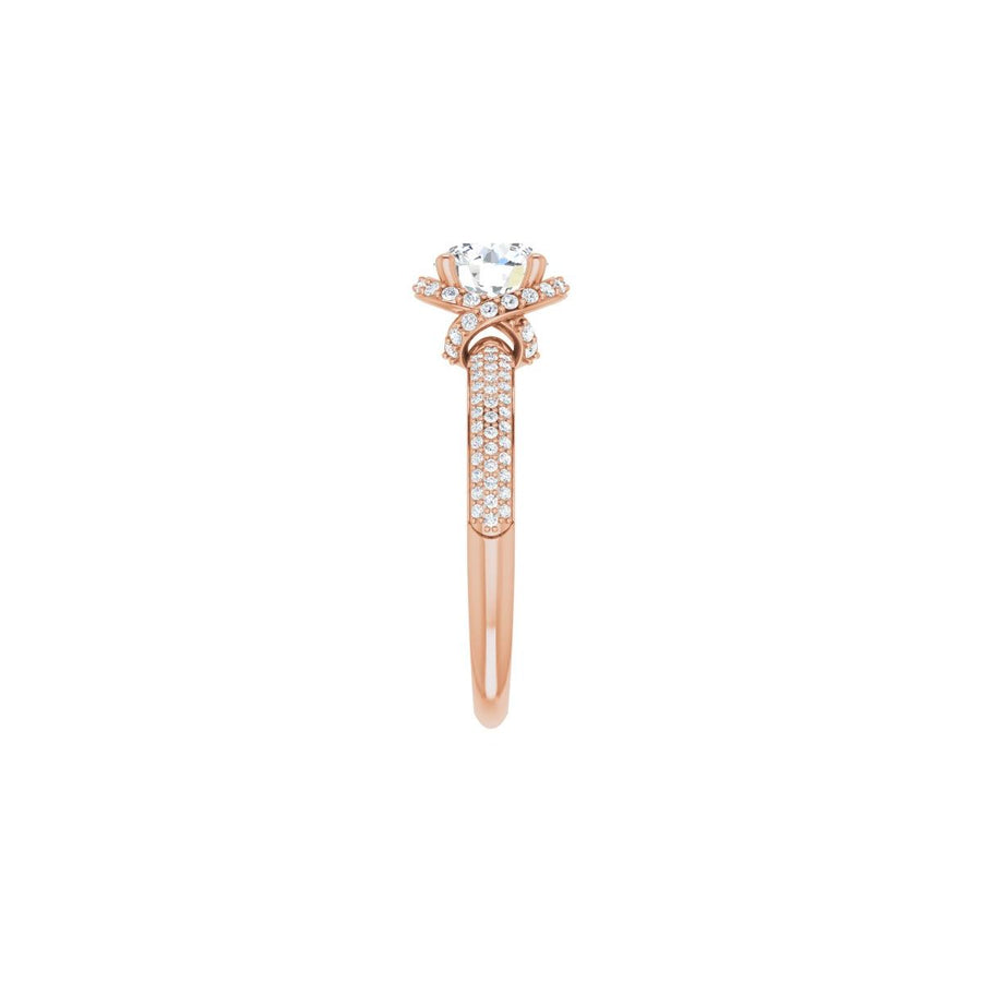 Round Halo-Style Engagement Ring Semi-Mount - gallery - Series 123188