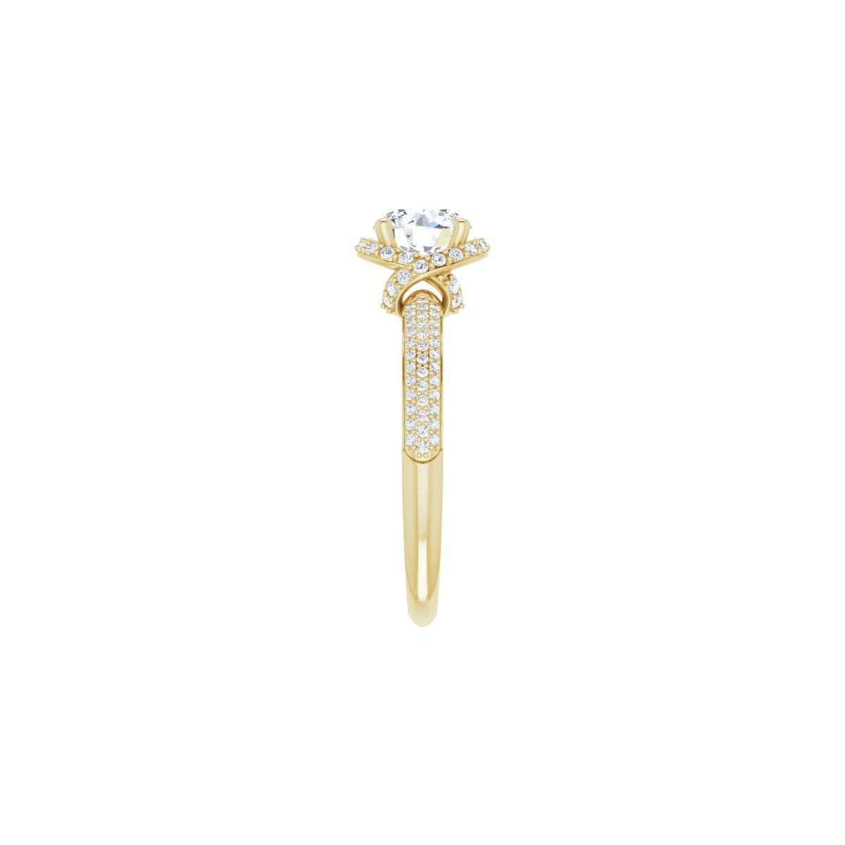 Round Halo-Style Engagement Ring Semi-Mount - gallery - Series 123188