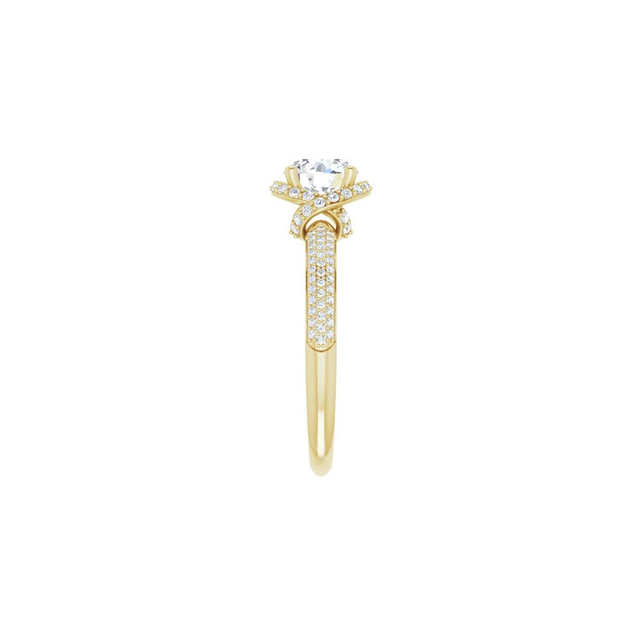 Round Halo-Style Engagement Ring Semi-Mount - gallery - Series 123188