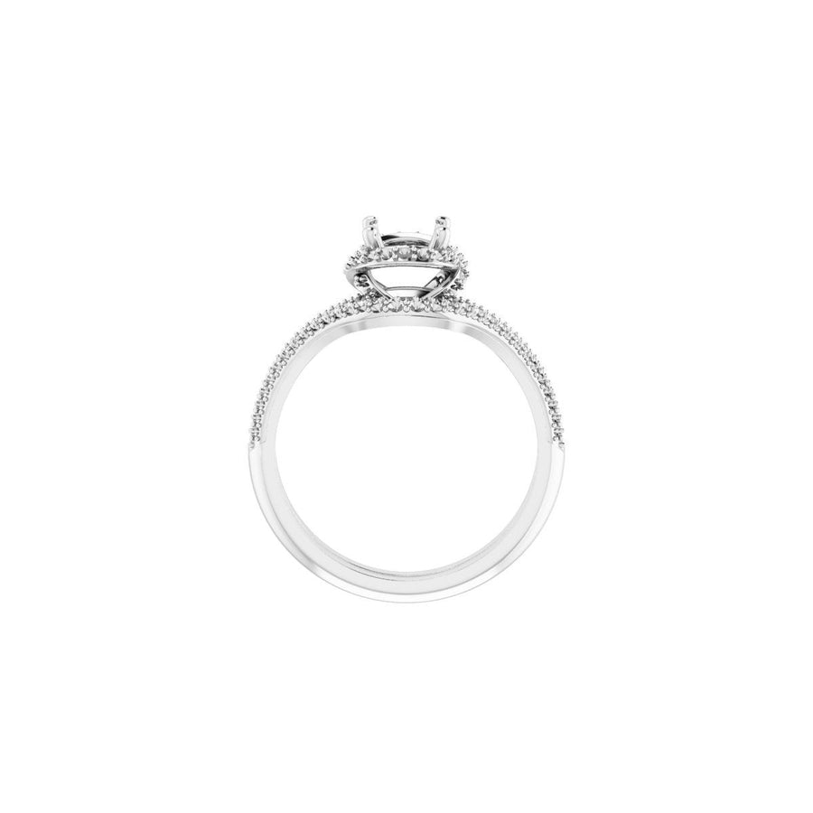 Round Halo-Style Engagement Ring Semi-Mount - gallery - Series 123188