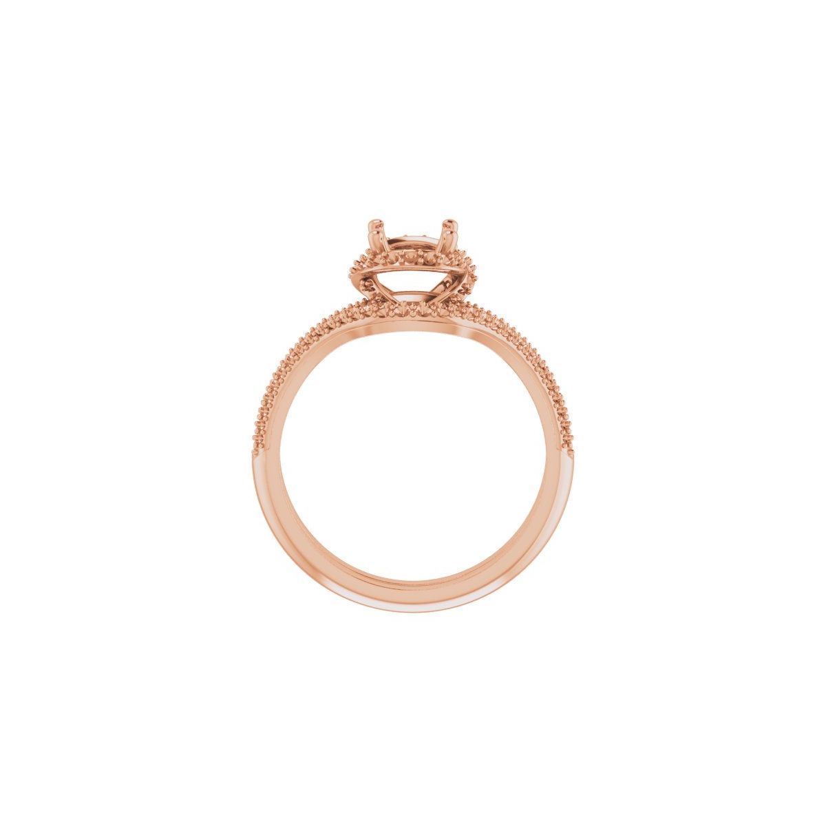 Round Halo-Style Engagement Ring Semi-Mount - gallery - Series 123188