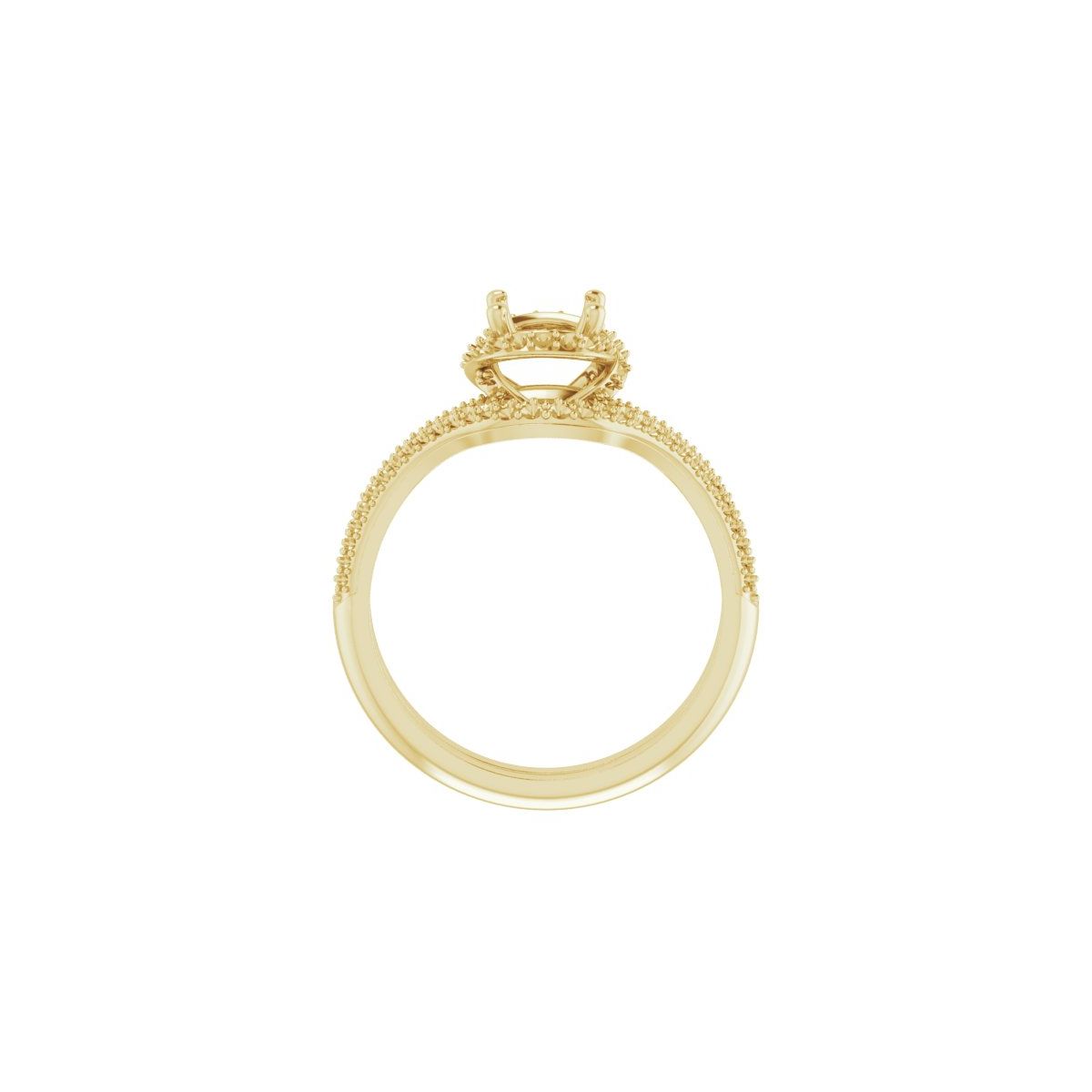Round Halo-Style Engagement Ring Semi-Mount - gallery - Series 123188