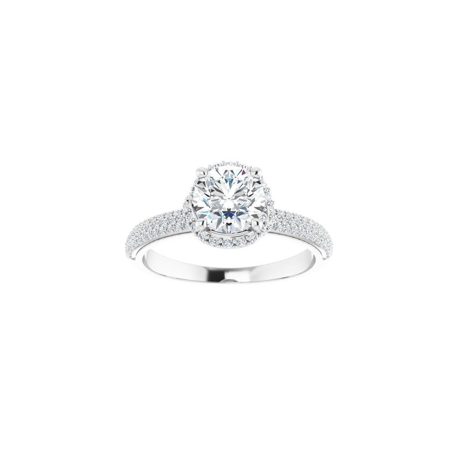 Round Halo-Style Engagement Ring Semi-Mount - gallery - Series 123188