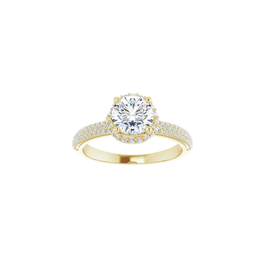 Round Halo-Style Engagement Ring Semi-Mount - gallery - Series 123188