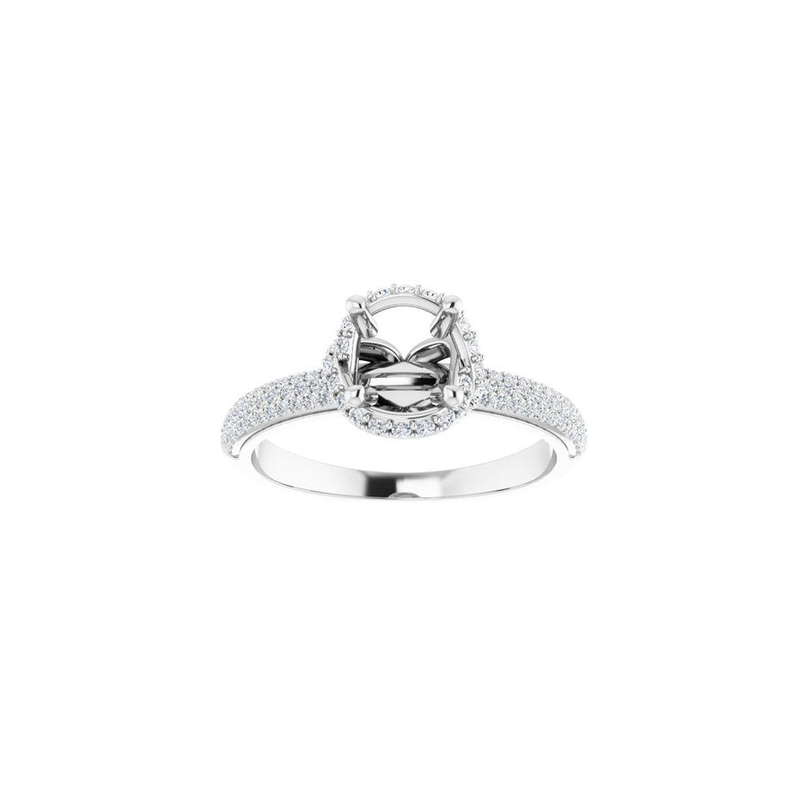 Round Halo-Style Engagement Ring Semi-Mount - gallery - Series 123188