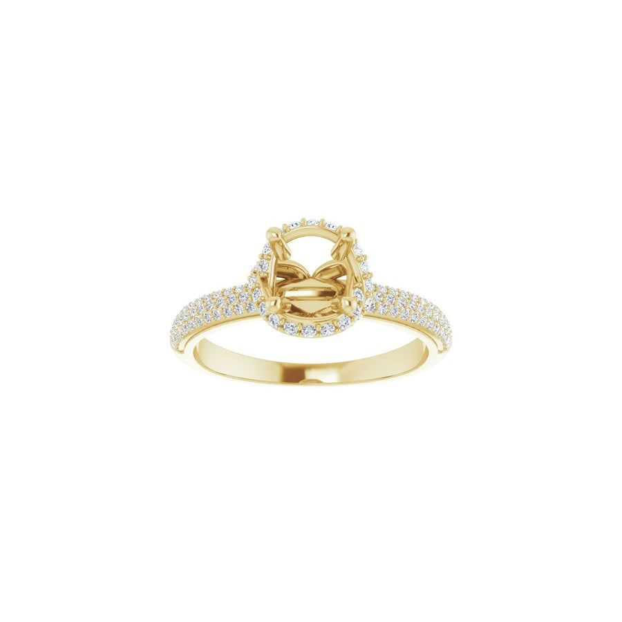 Round Halo-Style Engagement Ring Semi-Mount - gallery - Series 123188