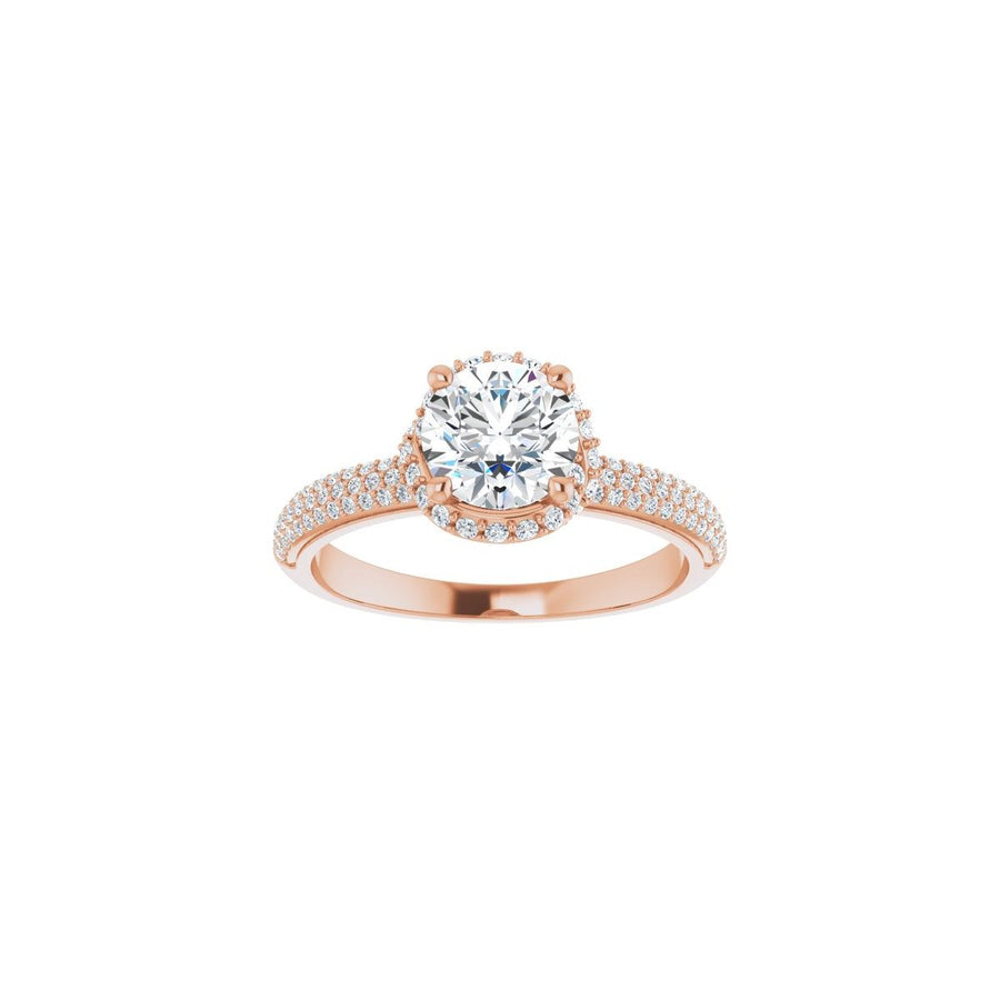 Round Halo-Style Engagement Ring Semi-Mount - gallery - Series 123188
