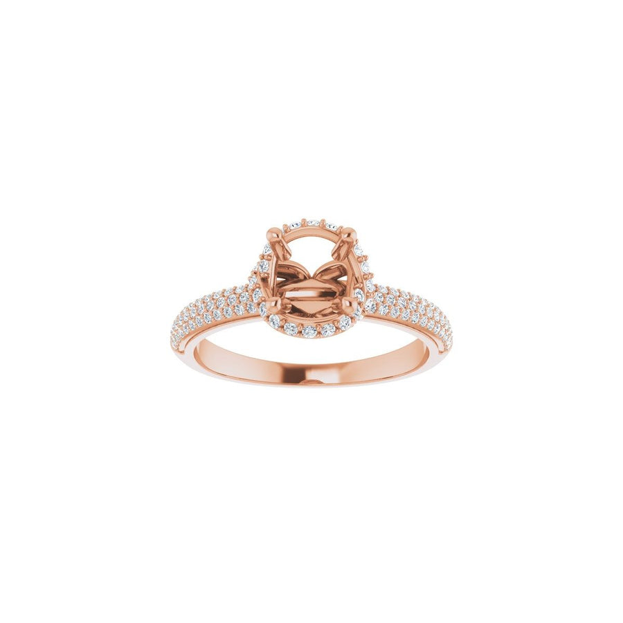 Round Halo-Style Engagement Ring Semi-Mount - gallery - Series 123188