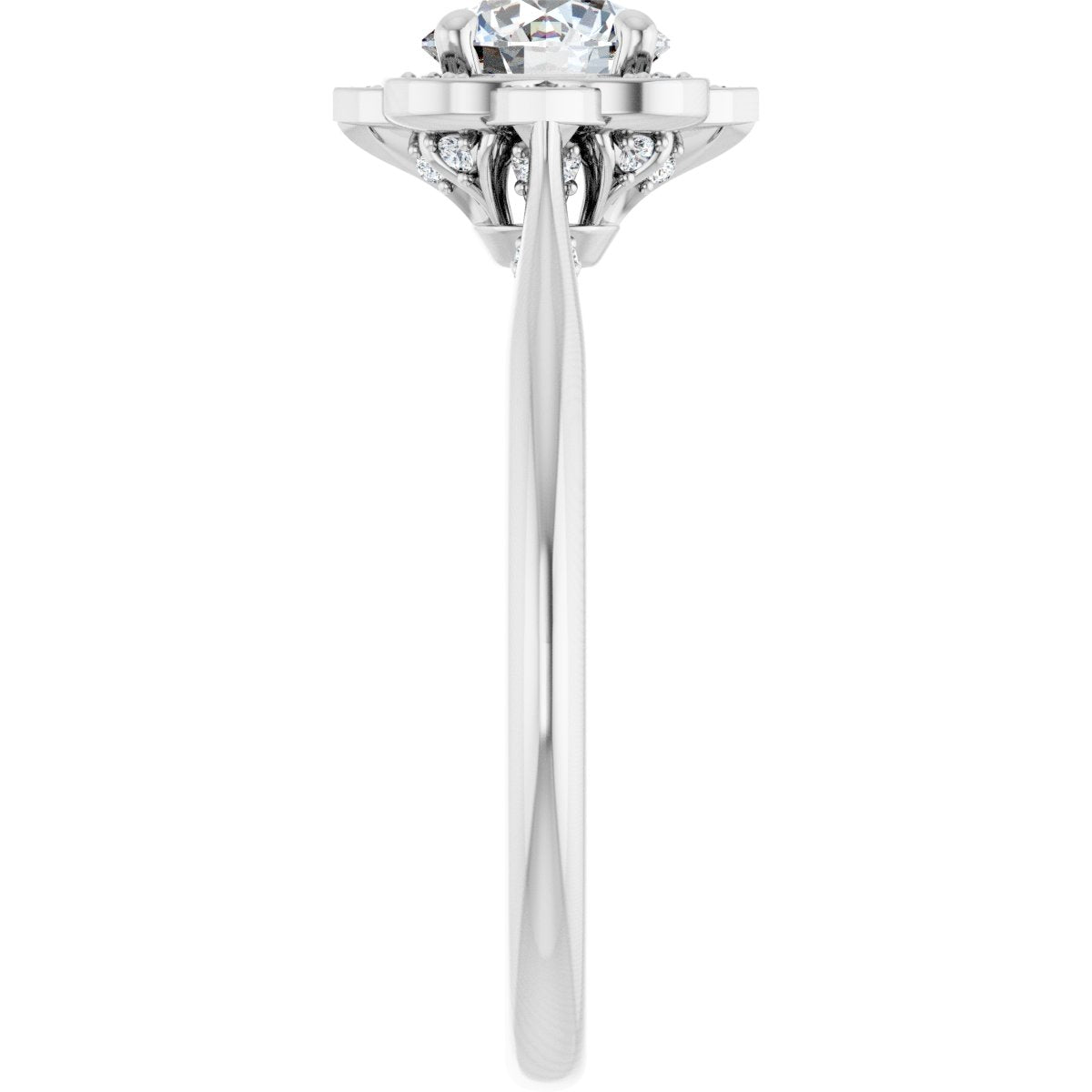 Round Halo-Style Vintage-Inspired Engagement Ring Semi-Mount - gallery - Series 123505