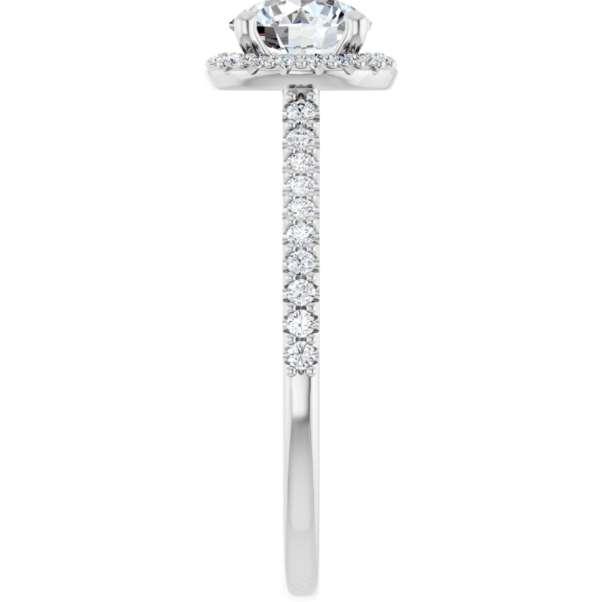 Round Halo-Style Engagement Ring Semi-Mount - gallery - Series 123348
