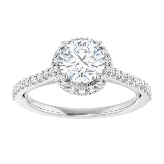 Round Halo-Style Engagement Ring Semi-Mount - gallery - Series 123348