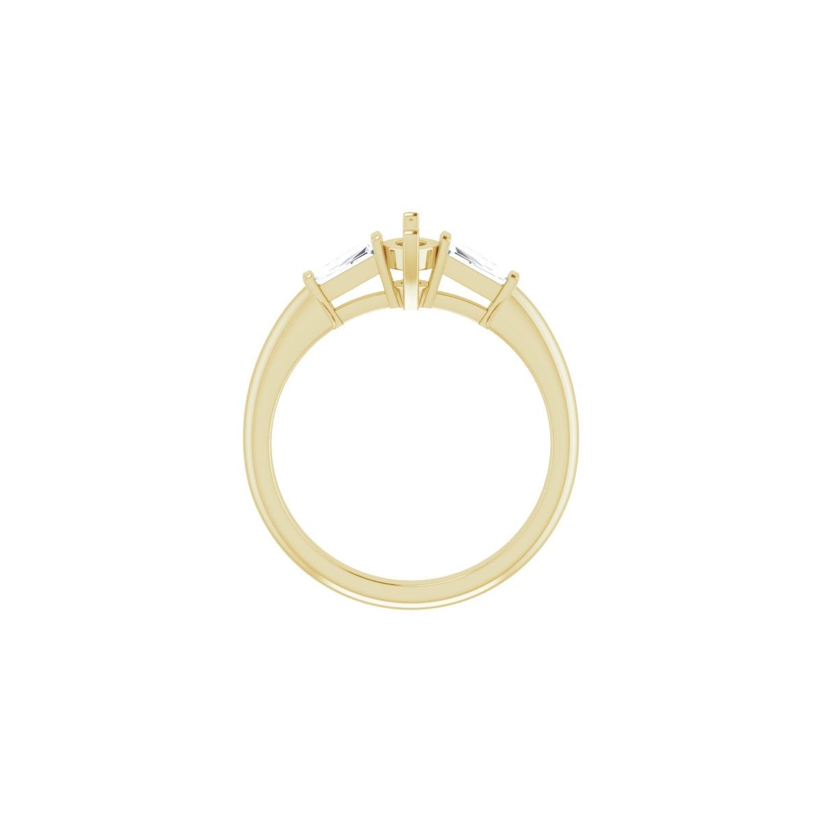 Marquise Three-Stone Engagement Ring Semi-Mount - gallery - Series 69706